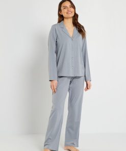 Pyjama jersey - 2 pièces - Bleu grisé