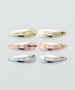 Lot de 6 pinces à cheveux - Rose/Argenté/Doré