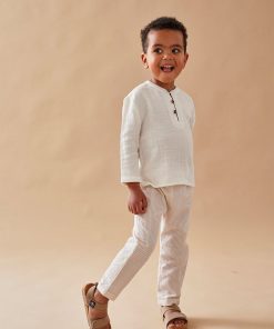 Set cérémonie chemise + pantalon, écru/beige - Beige