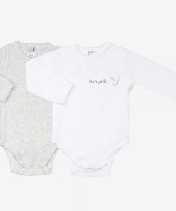 Lot De 2 Bodies Bébé Kinousses - Gris