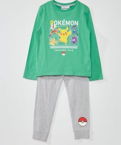 Ensemble pyjama 'Pokemon' - 2 pièces - Vert/gris