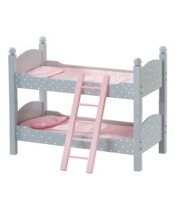 Lit superposé poupée poupon Polka Dots Princess 2 couchettes bois TD-0095AG - N/A