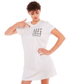 Big t-shirt KEEP CALM - Pomm'Poire - Blanc