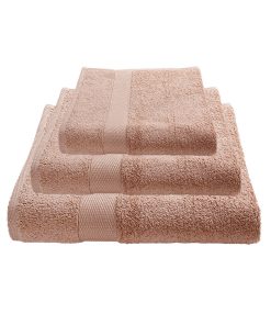 Lot De 3 Serviettes Éponge 50x90 Cm+70x130cm +100x150 Cm - Beige
