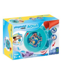 Playmobil 70636 1.2.3 Aqua : Roue aquatique avec bébé requin - N/A