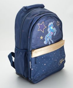 Grand sac à dos 'licorne' - bleu
