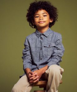 Chemise en flanelle - Gris à carreaux