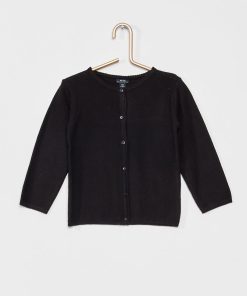 Gilet en maille fantaisie - noir