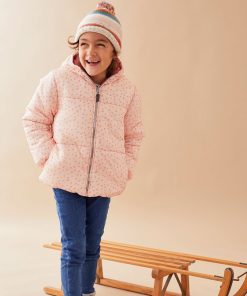 Manteau réversible, aqua/doré - Rose