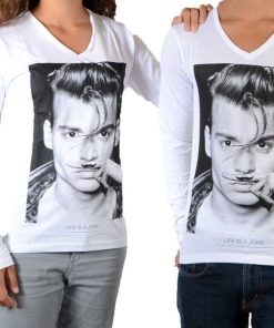Tee Shirt Little Eleven paris JD LS Mixte (Garçon / Fille) Jonhy Depp - Blanc