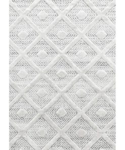 Tapis salon 200x290 PISTIOUM RELIEF Gris OEKO TEX idéal pour Salon - Gris