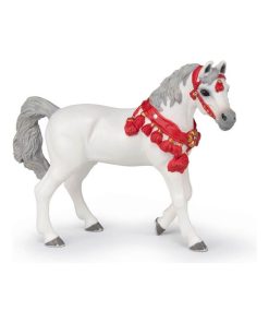 Cheval Arabe en tenue de parade blanc - N/A