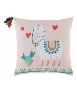 Coussin Collection Joyeux Lama - Blanc