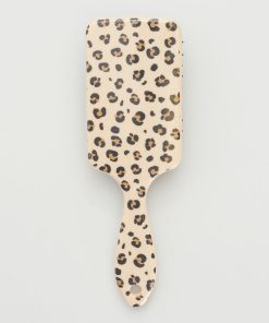 Brosse à cheveux 'léopard' - Beige