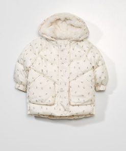Doudoune déperlante avec imprimé - Blanc