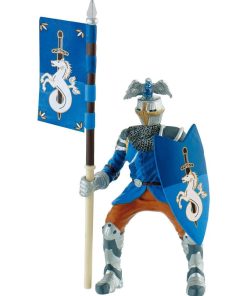 Figurine chevalier tournoi bleu - N/A