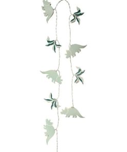 Guirlande LED dino vert blanc - Vert