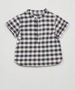 Chemise à carreaux - Bleu