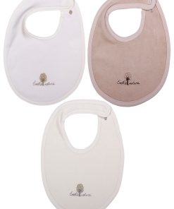 Eveil Et Nature Lot De 3 Bavoirs Doublés Coton Bio - Multicolore