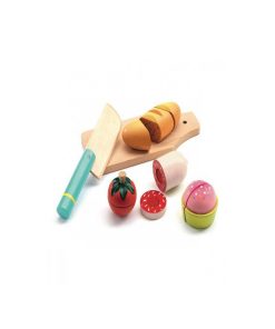 Lunch A Couper En Bois Dinette Et Aliments - N/A