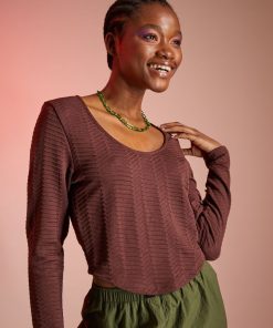 Crop-top fantaisie - Marron