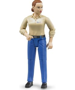 Femme à la peau claire et pantalon bleu - N/A