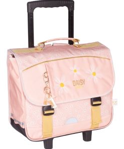 CARTABLE A ROULETTES 38 CM KIP DAISY - Rose