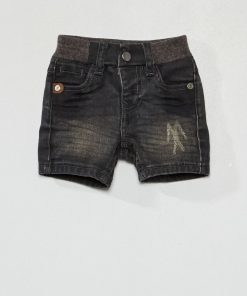 Short en denim - noir