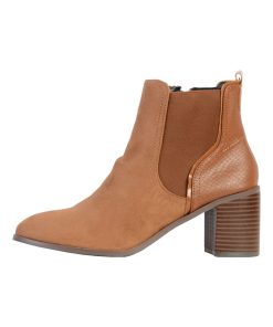 Bottines à Talon Cuir The Divine Factory - Marron
