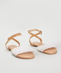 Sandales en crochet - blanc