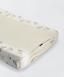 Housse de matelas à langer - Blanc 'dog'