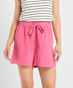 Short avec ceinture à nouer 'JDY' - rose