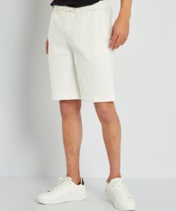 Short bermuda en molleton - blanc