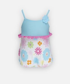 Maillot Double Protection Flower - Bleu