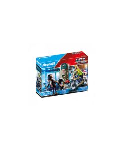 70572 Police Policier Avec Moto Et Voleur, 'playmobil' City Action - N/A