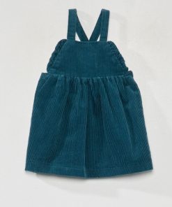 Robe en velours côtelé - bleu sombre