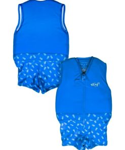Maillot de Bain Pynaboy Enfant avec Flotteurs - Accessoire de Natation Garçon - Bleu