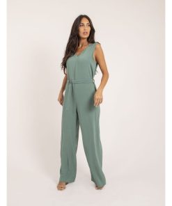 Combi pantalon et ceinture ELEA - Vert pistache