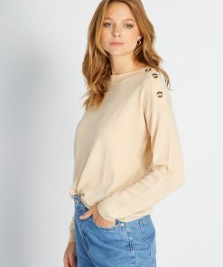 Pull maille douce 'JDY' - beige