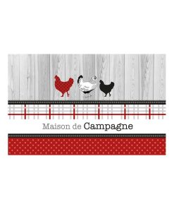 Set de table Auberge des poules - Rouge