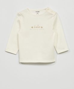 T-shirt manches longues imprimé - Blanc