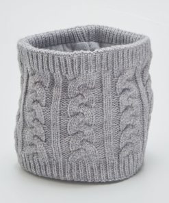 Snood en maille torsadée - Gris