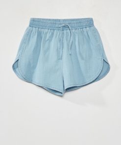 Short ample en tencel - Bleu denim