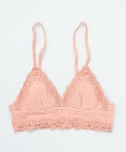 Soutien gorge en jersey avec dentelle - rose