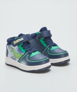 Baskets montantes 'dinosaure' - Bleu/vert