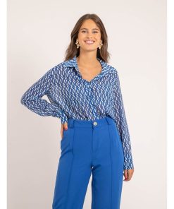 Chemise motifs OBSY - Bleu