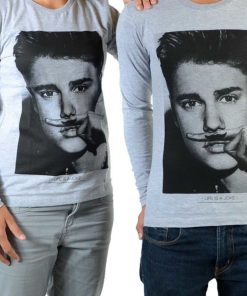 Tee Shirt Little Eleven Paris Bieber LS Mixte - Gris
