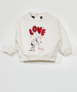 Sweat en molleton 'Snoopy' - Blanc 'coeur'