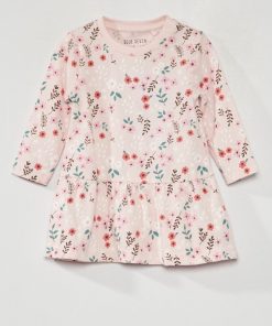 Robe en jersey à base évasée - Rose