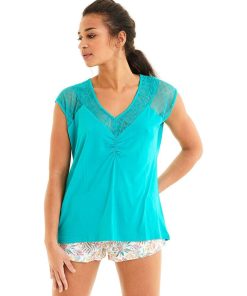 Short de pyjama UKULELE - Pomm'Poire - Bleu